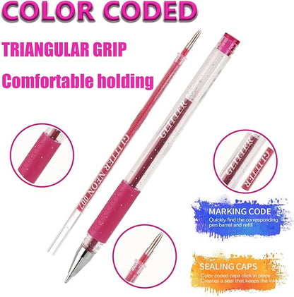 48 Pack Pastel Gel Pens, 24 Colored Gel Pen with 24 Refills,40% More Ink Write Smooth for Adults Coloring Books Drawing Doodling Scrapbooks Bullet Journaling