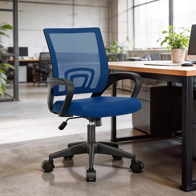 Athena Collection Office Chair - 330Lbs, 2 Packs Breathable Mesh Desk Chair Thickness Cushion with Lumbar Support & Armrest, Rolling Swivel Adjustable Tilt Lock for Home Office/Gaming, Bedroom Study