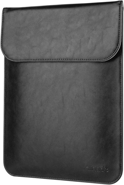 Allinside 13 inch Laptop Sleeve Case for MacBook Air 13 2018-2025/MacBook Pro 13 2016-2022, Waterproof PU Leather Laptop Sleeve Bag Protective Vertical Case Cover, Black
