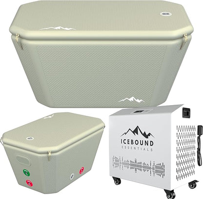 Ice Bath Tub with Water Chiller - 1HP Efficient Hot and Cold Water Chiller for Ice Bath - Premium Ice Bath Tub with Chiller - WiFi - Filter - Ozone/UV - Cold Plunge with Water Chiller