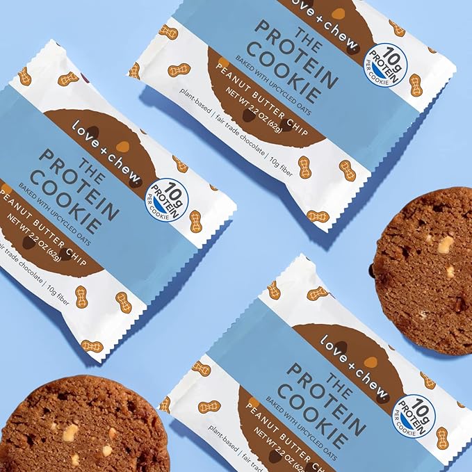 Love + Chew Superfood Soft Baked Cookies, Chocolate Lover Variety, Plant Based Cookie Made With Almonds and Dark Chocolate for Kids and Adults, Vegan Snacks, Gluten Free, Paleo, Non GMO, 12 Pack