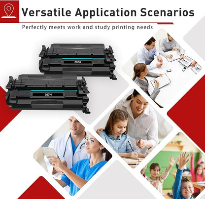 2-Pack 057H High-Yield Toner Cartridges with Chip Compatible Replacement for Canon 057 057H CRG-057 Work with Canon ImageCLASS MF445dw MF449dw LBP226dw LBP227dw LBP228dw Printers