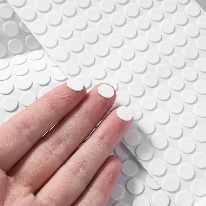 735 Pcs Mini Foam Felt Pads, Small Felt Furniture Pads 3/8 Inches Self Stick Pad Self Adhesive EVA Foam Dot Circles for Desks Drawers Vases Photo Frames Cabinets Doors Floor White | Furniture Pads - TrueDesk