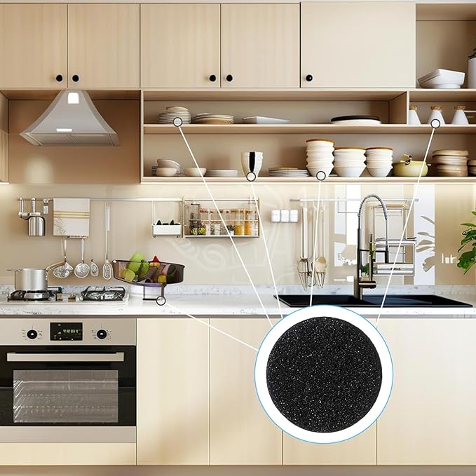 735 Pcs Mini Foam Felt Pads, Small Felt Furniture Pads 3/8 Inches Self Stick Pad Self Adhesive EVA Foam Dot Circles for Desks Drawers Vases Photo Frames Cabinets Doors Floor Black | Furniture Pads - TrueDesk