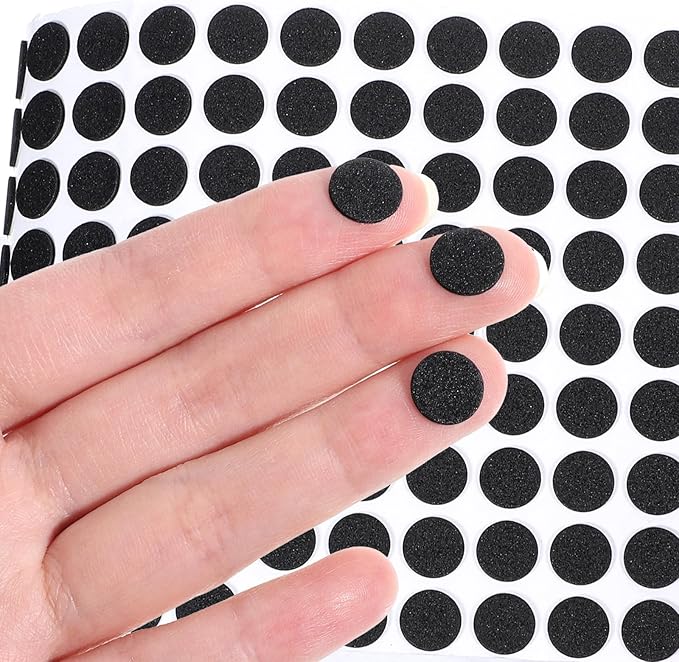 735 Pcs Mini Foam Felt Pads, Small Felt Furniture Pads 3/8 Inches Self Stick Pad Self Adhesive EVA Foam Dot Circles for Desks Drawers Vases Photo Frames Cabinets Doors Floor Black | Furniture Pads - TrueDesk