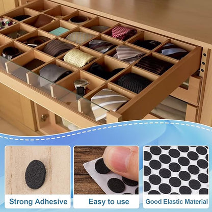 735 Pcs Round Black Felt Pads, EVA Foam Felt Furniture Pads, Felt Dots with Adhesive Backing, Felt Pads for Cabinet Doors, Furniture, Photo Frames, Desks, Drawers | Furniture Pads - TrueDesk