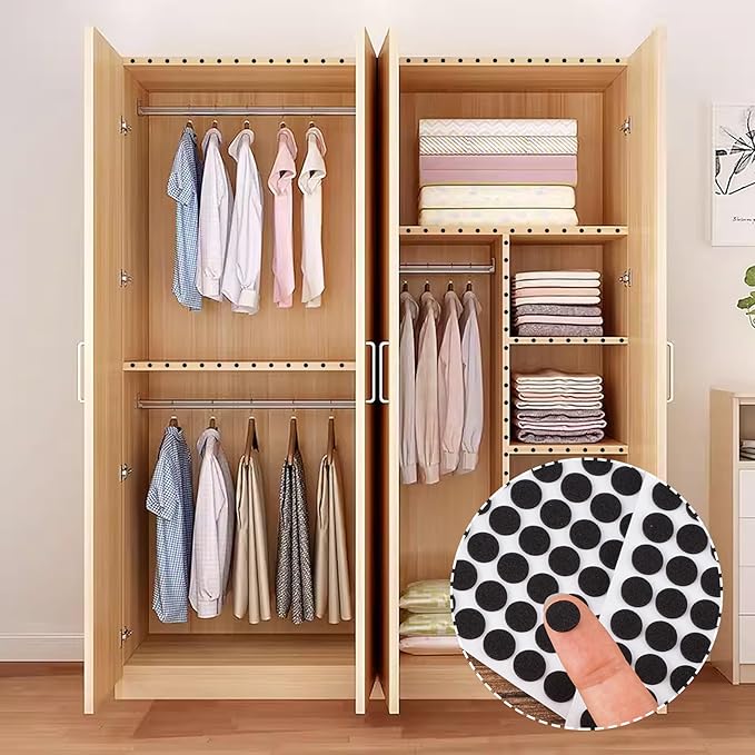 735 Pcs Round Black Felt Pads, EVA Foam Felt Furniture Pads, Felt Dots with Adhesive Backing, Felt Pads for Cabinet Doors, Furniture, Photo Frames, Desks, Drawers | Furniture Pads - TrueDesk