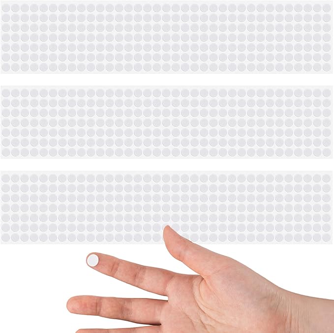 735 Pcs Round White EVA Foam Felt Furniture Pads, Felt Dots with Adhesive Backing, Felts Pads for Cabinet Doors, Furniture, Photo Frames, Desks, Drawers | Furniture Pads - TrueDesk
