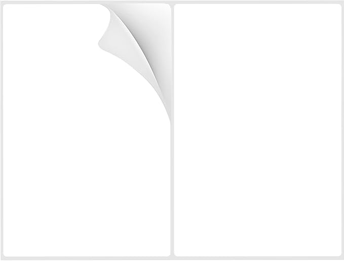 8 - 1/2"×5 - 1/2" Shipping Labels 60 Labels Sticker Paper for Laser/Ink Jet Printer mailing Labels 8.5"×11" White 2 per Sheet | Laser Inkjet Printer Labels - TrueDesk