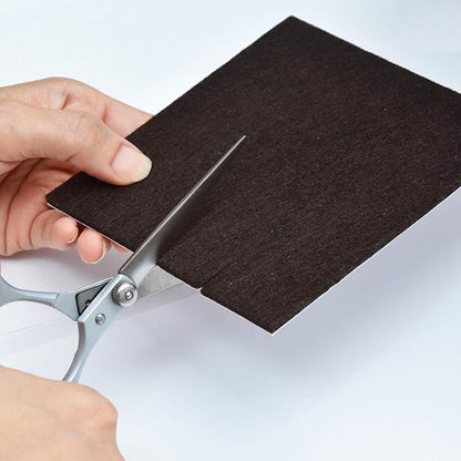 8 Pack - Brown Self Adhesive Square Furniture Felt Pad Surface Protector for Hardwood, Tile, Laminated Floor - Cut into Any Shape | Furniture Pads - TrueDesk