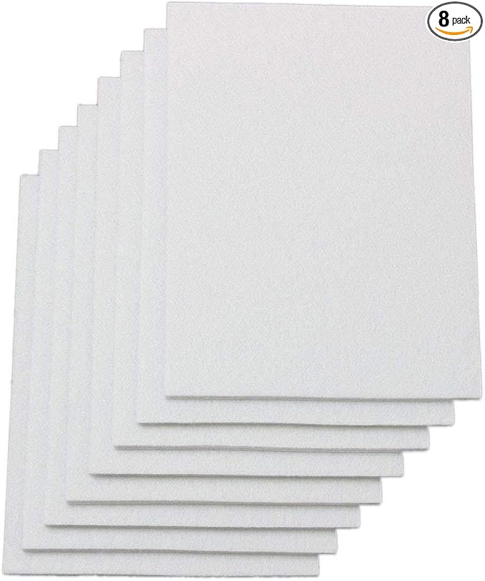 8 - Pack Furniture Felt Pads 1/5" Thick Self - Stick Heavy Duty Sheets Wood Floor Protector(White) | Furniture Pads - TrueDesk