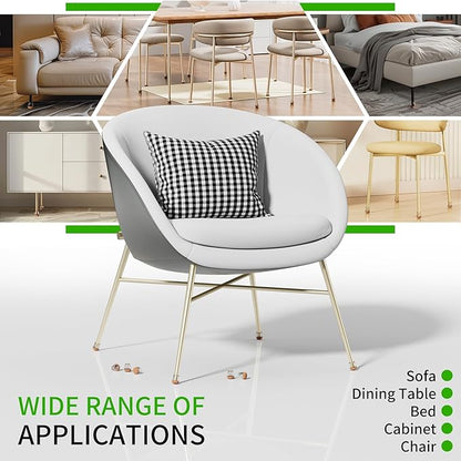 8 Pcs Extra Small Chair Leg Floor Protectors with Felt Pad - Furniture Pads for Hardwood Floors - Round Silicone Stool Cover Caps - Anti - Scratch and Reduce Noise(Clear, Fit: 0.35"~0.55") | Furniture Cups - TrueDesk