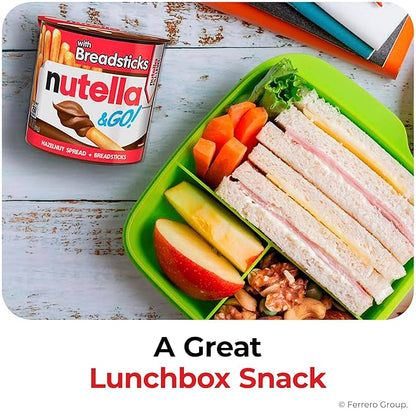 Nutella & GO! Bulk 12 Pack, Hazelnut and Cocoa Spread with Breadsticks, Stocking Stuffers, Snack Cups, 1.8 oz Each