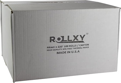 100 Rolls- 44mm x 220' Thermal Paper (Sharp XE-A42S)