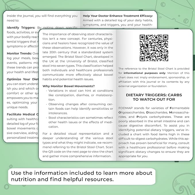 Clever Fox Food Sensitivity Journal Pocket – Daily Intolerance & Symptom Log for IBS, Diabetic, Low Fodmap, Elimination Diet – Health Tracker, 3.7x6.7 (Forest Green)