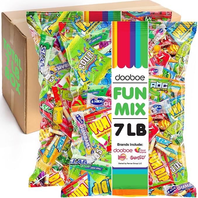 Bulk Candy - Wholesale Big Bulk Candies - Individually Wrapped Candies - Schools, Offices, Camps, Claw Machine (7 Pounds)
