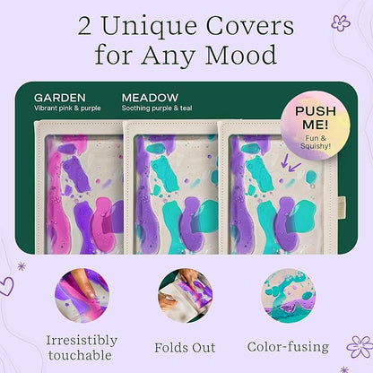 Lifelines Sensory Journal, 3-Pack Shake It Up Bundle - Fidget Ruled Notebook Journal with Interactive Tactile Cover & Embossed Patterns - 160 Page, Soft Cover Book Writing Journal