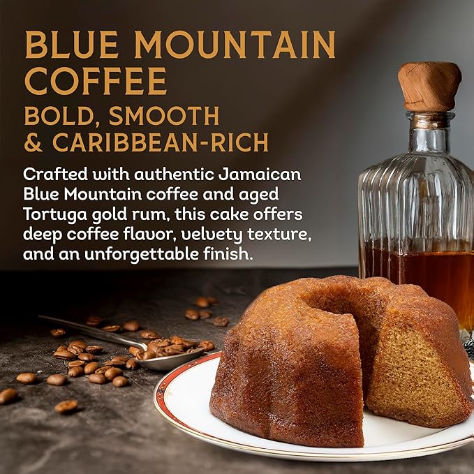 TORTUGA Caribbean Blue Mountain Rum Cake - 16 oz Rum Cake - The Perfect Premium Gourmet Gift for Gift Baskets, Parties, Holidays, and Birthdays - Great Cakes for Delivery