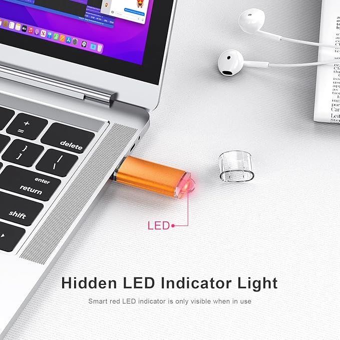 USB 3.0 Flash Drive K&ZZ 10 Pack 64GB Flash Drive 3.0 64 GB Thumb Drives 64G Memory Stick Data Drive Flash Stick U Disk, Multicolored