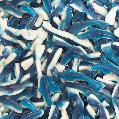 Candy Break Fruity & Sweet Blue Sharks 5 lbs Share Size Bag - Chewy Gummy Bulk Candy Pack - Snacks for Kids & Grown Ups Share Size Bag