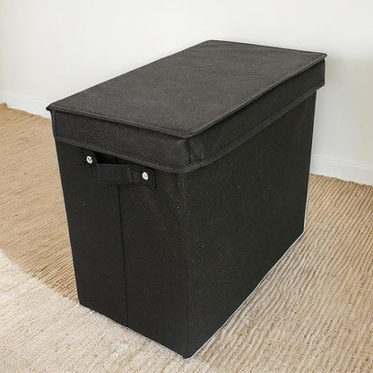 Document Organizer - Large Capacity Comics Box, Portable File Container | Box with Handle and Dividers | For Office, School, Home, Bedroom, Car and Travel