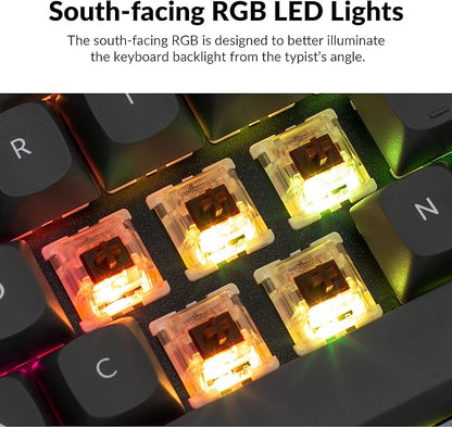 Keychron Q2 Wired Custom Mechanical Keyboard, QMK/VIA Programmable Macro, Full Aluminum, Hot-Swappable Gateron G Pro Brown Switch, 65% Layout Double Gasket Compatible with Mac and Windows - Grey