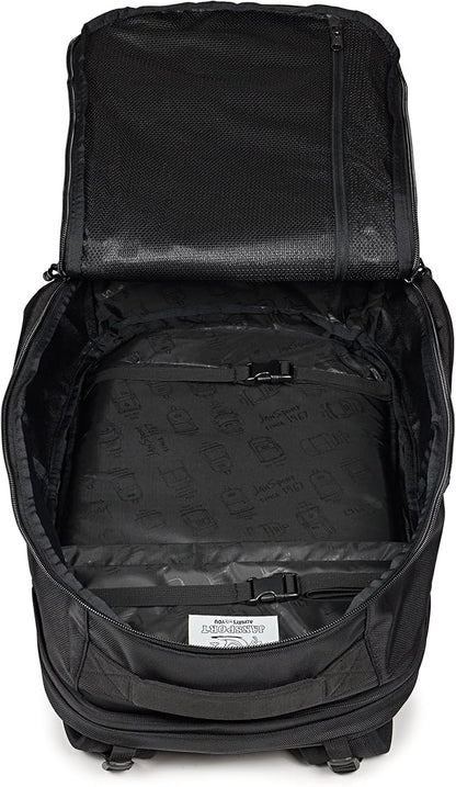 JanSport Venture Pack – Travel Pack With Large Main Compartment with Compression Straps, Dual Water Bottle Pockets, Padded Hip Belt & Luggage Trolley Pass-Through, Black