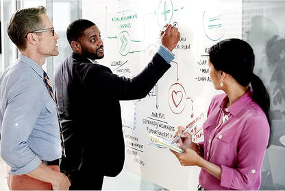 Post-it Dry Erase Whiteboard Film Surface for Walls, Doors, Tables, Chalkboards, Whiteboards, and More, Removable, Stain-Proof, Easy Installation, 3 ft x 2 ft Roll (DEF3x2)