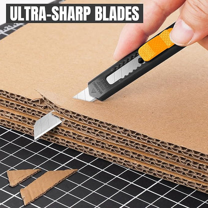 48 Pack 9mm Box Cutter Retractable Utility Knife, Razor Knife for Cartons, Box Opener, Disposable Exacto Knife for Home, School use