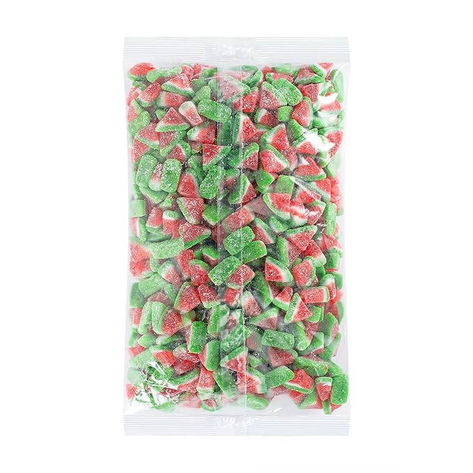 Kervan Candy Bebeto Watermelon Slices - Fruity, Soft, Sweet & Sour Gummy Candy Bulk for Kids, Gift Snacks and Parties - Watermelon Slice Gummies Big Party Size Bag (5 lbs)