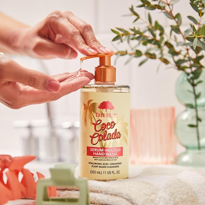 Tree Hut Coco Colada Serum Infused Hand Wash | Nourish & Hydrate Hands with Strengthening Skin Care | Long Lasting Scent | Cleanse & Lock in Moisture | 11 fl oz.