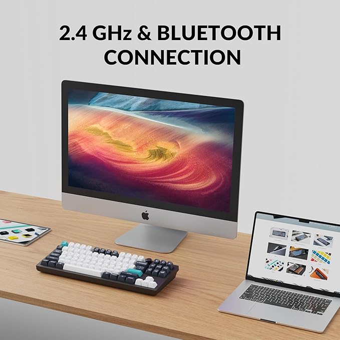 Keychron Q3 Max Wireless Custom Mechanical Keyboard, Full Aluminum 2.4 GHz Bluetooth QMK TKL Layout RGB with Hot-swappable Gateron Brown Switch Compatible with Mac Windows Linux
