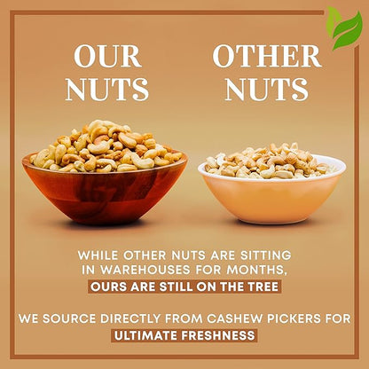 Oven Dry Roasted Fancy Cashews with Sea Salt-64 oz (4 lbs) | Whole | No Oil | No PPO | Vegan and Keto Friendly | Made from Natural