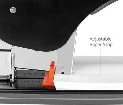 Amazon Basics Effortless Heavy Duty Stapler, 210 Sheets High Capacity, Large Office Stapler with 1000 Staples, Black