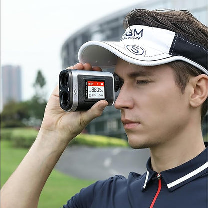 PGM Golf Rangefinder with Slope 600/1300 Yards, 7X Magnification Laser Range Finder Golf with Flag Pole Locking Vibration, Golf Gifts Accessories with Range Finder Magnetic Strap for Men