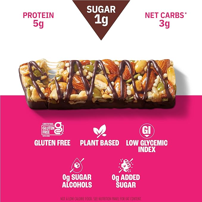 Munk Pack Sea Salt Dark Chocolate Nut & Seed Snack Bars Stocking Stuffers | 5g Protein, 1g Sugar, 3g Net Carbs | Plant-Based, Low Sugar, Non-GMO, Gluten-Free Snacks | 12 Count (4.92 oz)