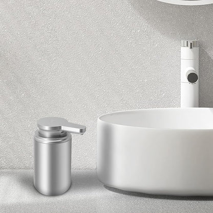 12 oz. Automatic Soap Dispenser Stainless Steel with Sensor Infrared Soap Dispenser Electric IPX5 Waterproof USB-C Charging Motion Sensor for Kitchen & Bathroom (Silver Cyl)