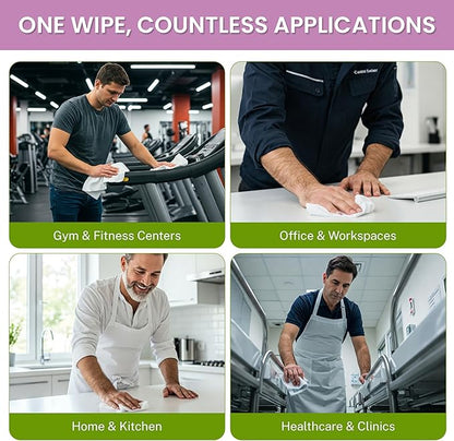 Zoom Active Cleaning Wipes Bulk 6000 Count (4 Rolls of 1500) | Antibacterial Disinfecting Wipes for Hands, Home, Gym, Office & Car | Multi-Purpose, Quick Dry, Fresh Scent, Made in USA, No Bleach