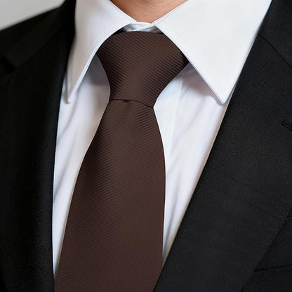 Fineknot Black Ties for Men, Formal Neckties for Men, Solid Color Mens Ties for Business, Wedding, Party, Mens Neck Tie