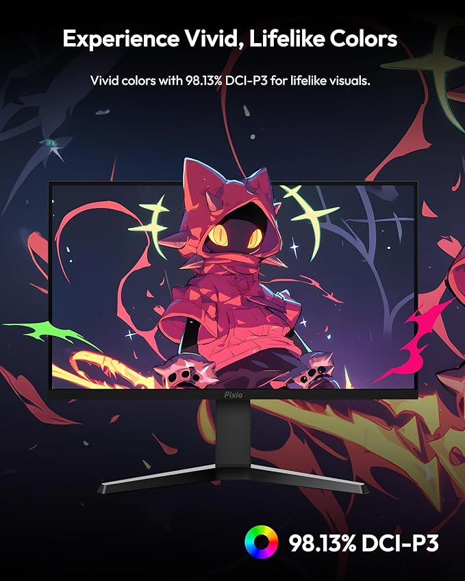 Pixio PX279 Prime Neo 27 inch 240Hz Refresh Rate FHD 1080p Resolution Fast IPS Panel 1ms GTG Response Time Gaming Monitor with Adaptive Sync and Fully Adjustable Stand