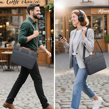 KIZUNA Laptop Bag Case 15-16 Inch Computer Shoulder Sleeve for MacBook Pro 16 M4/16 Lenovo IdeaPad Flex 5i/IdeaPad Pro 5 Gen 9/Yoga Pro 9i/Slim 5i Gen 8/HP ENVY/16.3" XPS 16/Dell 16 Plus/ASUS,Grey