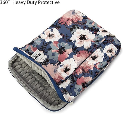 Kinmac 360° Heavy Duty Protective Laptop Sleeve Case Bag Cover with Handle for MacBook Air 13 inch,iPad Pro 13 inch and 13.3 inch HP,Dell,Lenovo,Asus,Acer Laptop (Camellia)