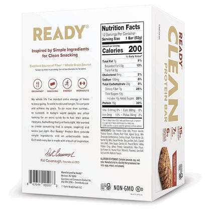 Ready® Protein Bars – High-Protein Snack with 15g Whey Protein, All-Natural Ingredients, Supports Lean Muscle and Recovery, No Artificial Sweeteners – Chocolate Peanut Butter, 12-Pack