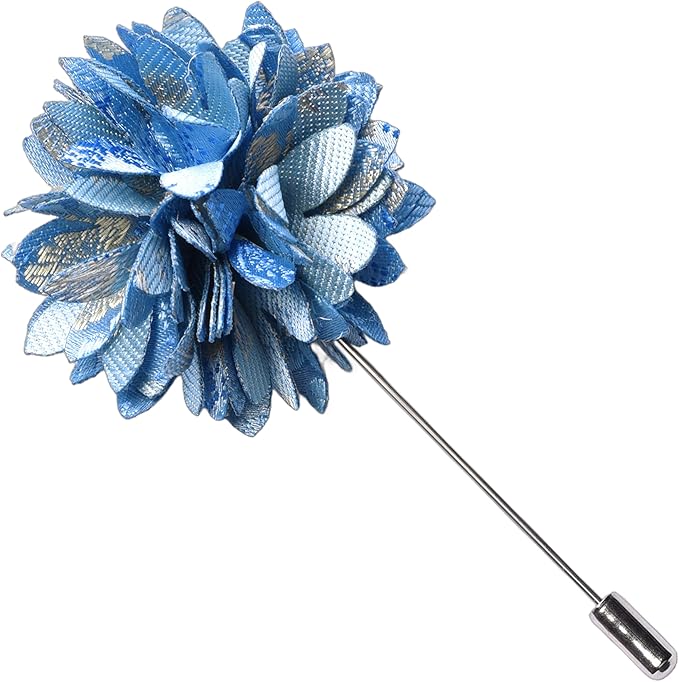 GUSLESON 3.15"（8cm） Mens Floral Tie and Lapel Pin Necktie Hankerchief Cufflinks Set for Men