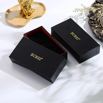 BUREI Men Watches Fashion Analog Stainless Steel Quartz Waterproof Watches,Gift for Men.