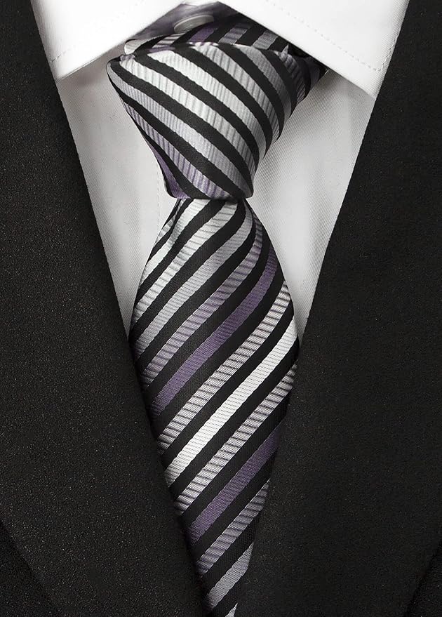Adulove Men's Necktie Classic Silk Tie Woven Jacquard Neck Ties 6 PCS