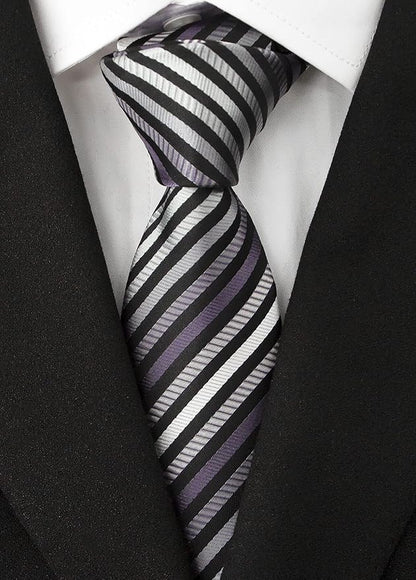 Adulove Men's Necktie Classic Silk Tie Woven Jacquard Neck Ties 6 PCS