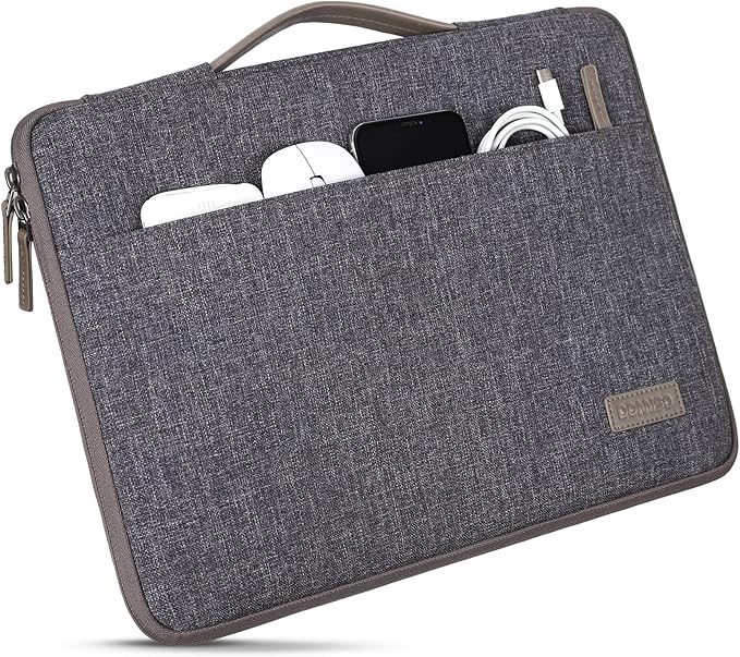 DOMISO 16 inch Laptop Sleeve Protective Case Cover Compatible with 16 16+ inch HP Dell ASUS Lenovo Chromebook,Waterproof Computer Cases Bag with Handle,Dark Grey