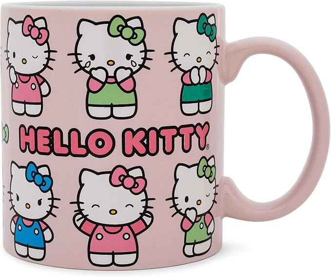 Silver Buffalo Sanrio Hello Kitty Various Emotions and Poses Mug, 20 Ounces