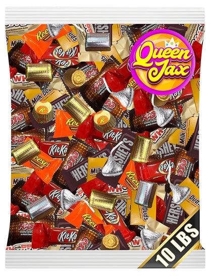 Assorted Chocolate Candy Variety Pack - 10 Lb Bulk Candy Chocolate Mix - Individually Wrapped Chocolate Sweets - Easter Variety